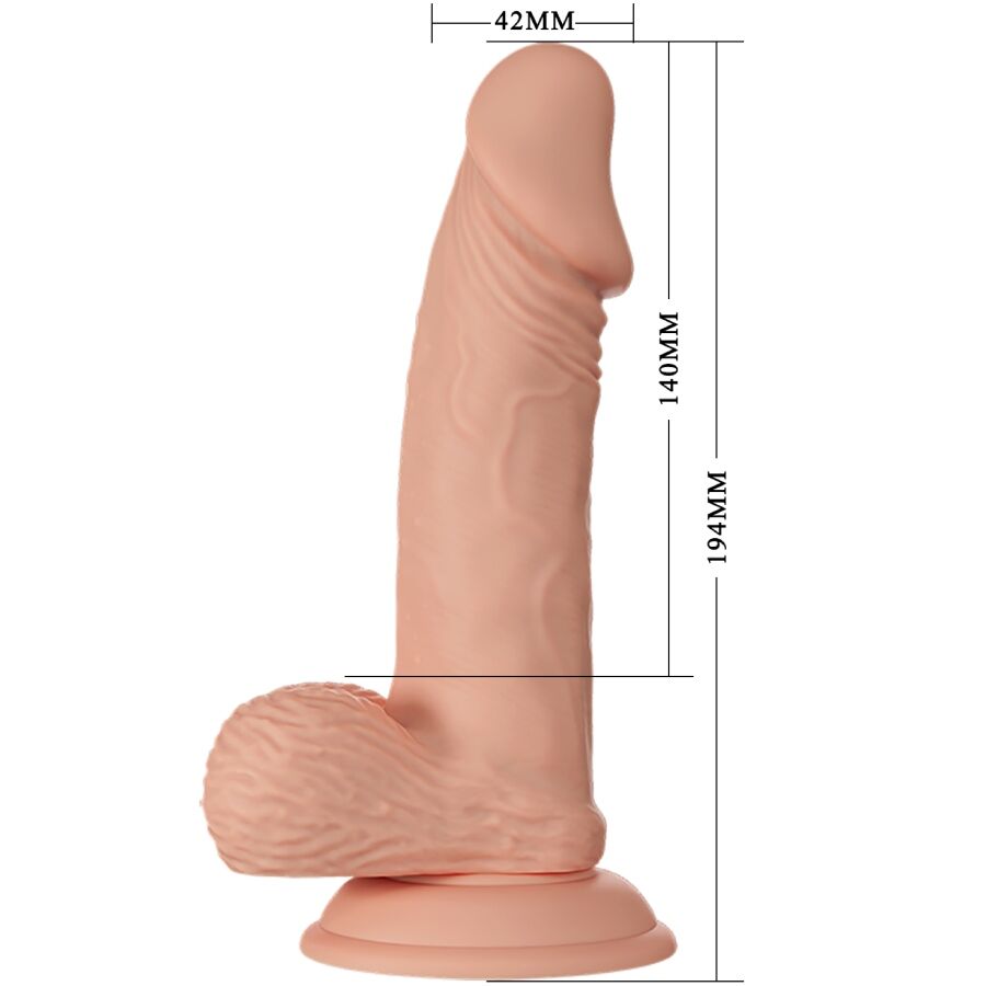 BAILE - BEAUTIFUL ENCOUNTER ZEBULON FLEXIBLE REALISTISK DILDO 19,4 CM NATURLIG
