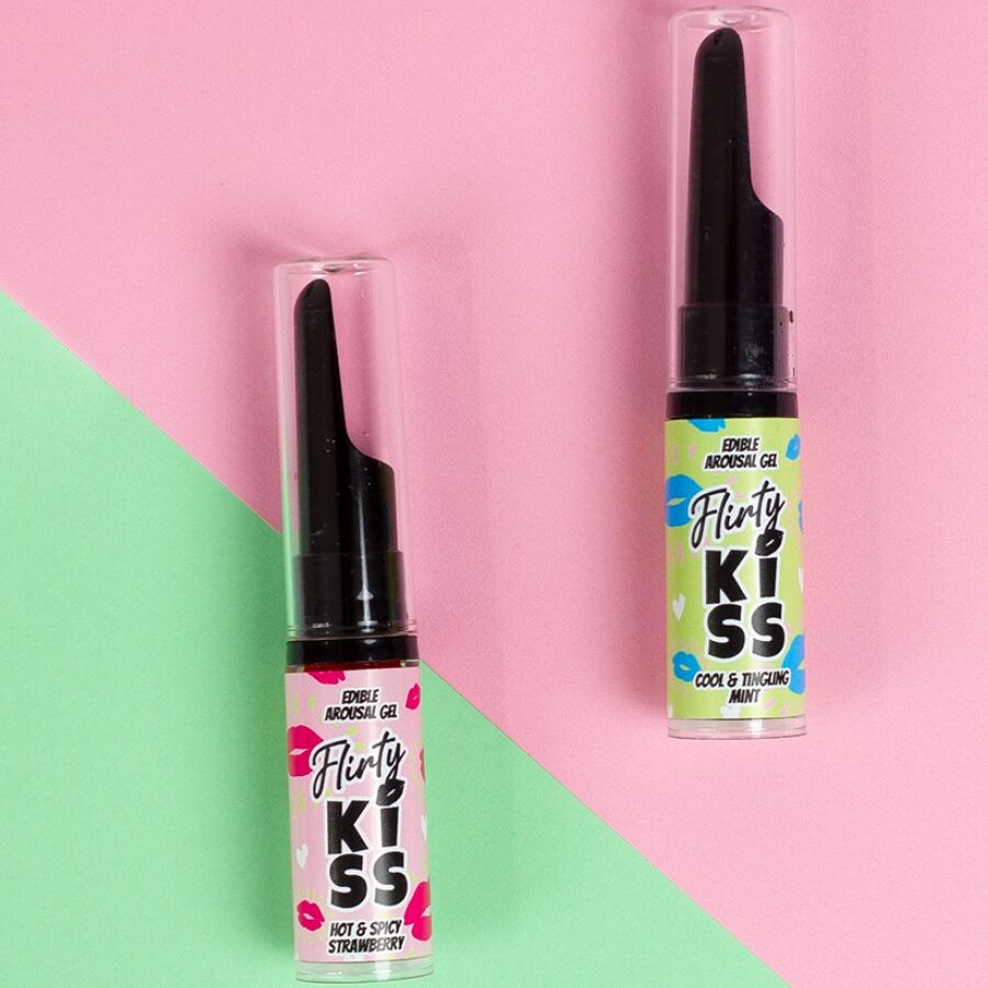 Flirty Kiss geler med jordgubb och mint för oralsex