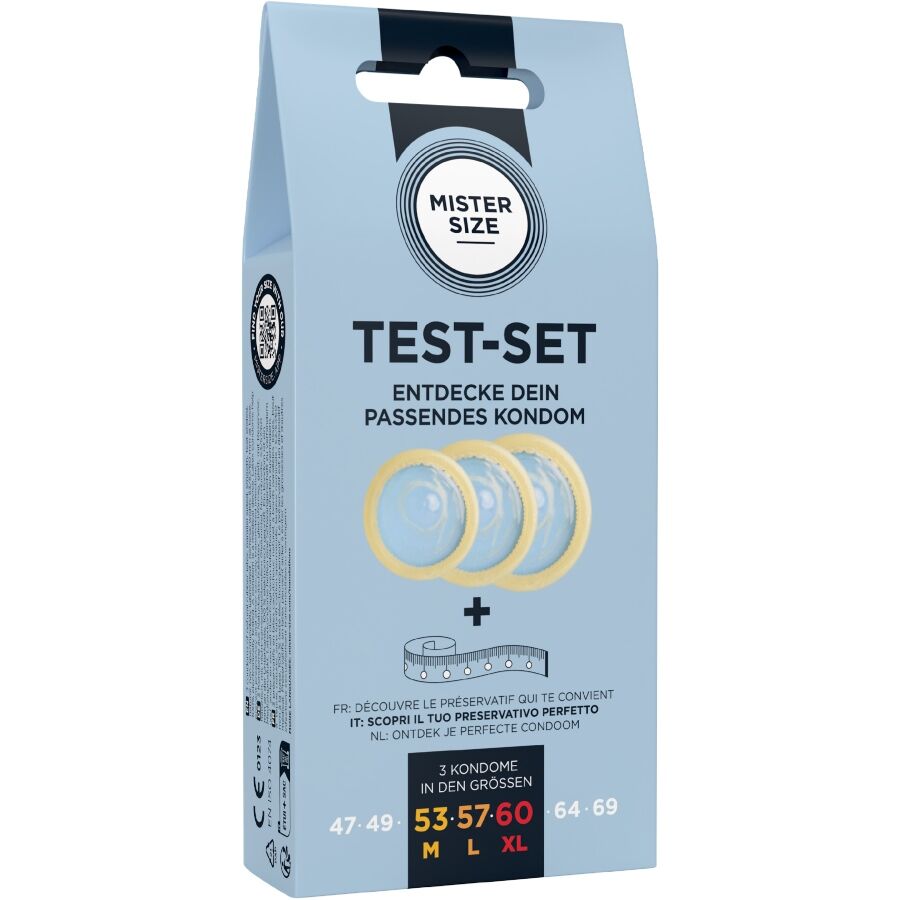 MISTER SIZE testset med kondomer och måttband
