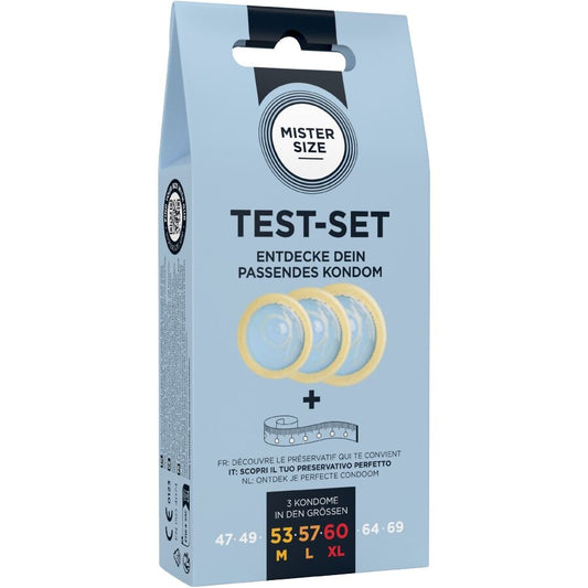 MISTER SIZE testset med kondomer och måttband
