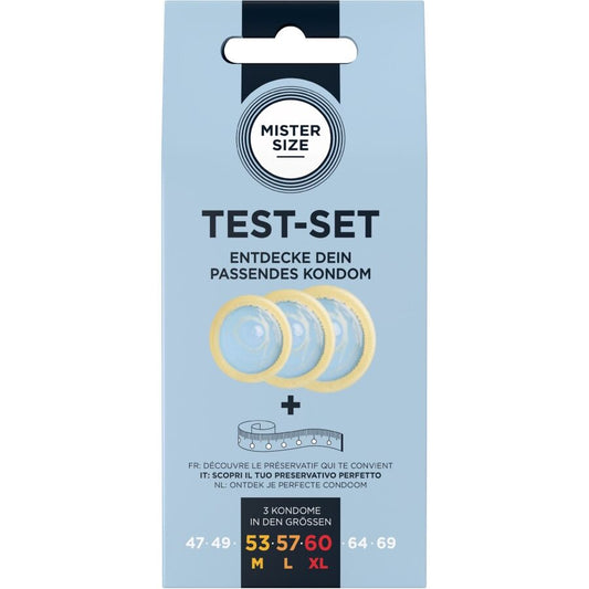 MISTER SIZE testset med kondomer och måttband