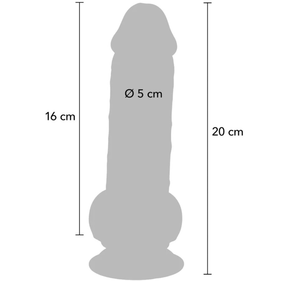 Get Real Deluxe realistisk penis med testiklar 20 cm