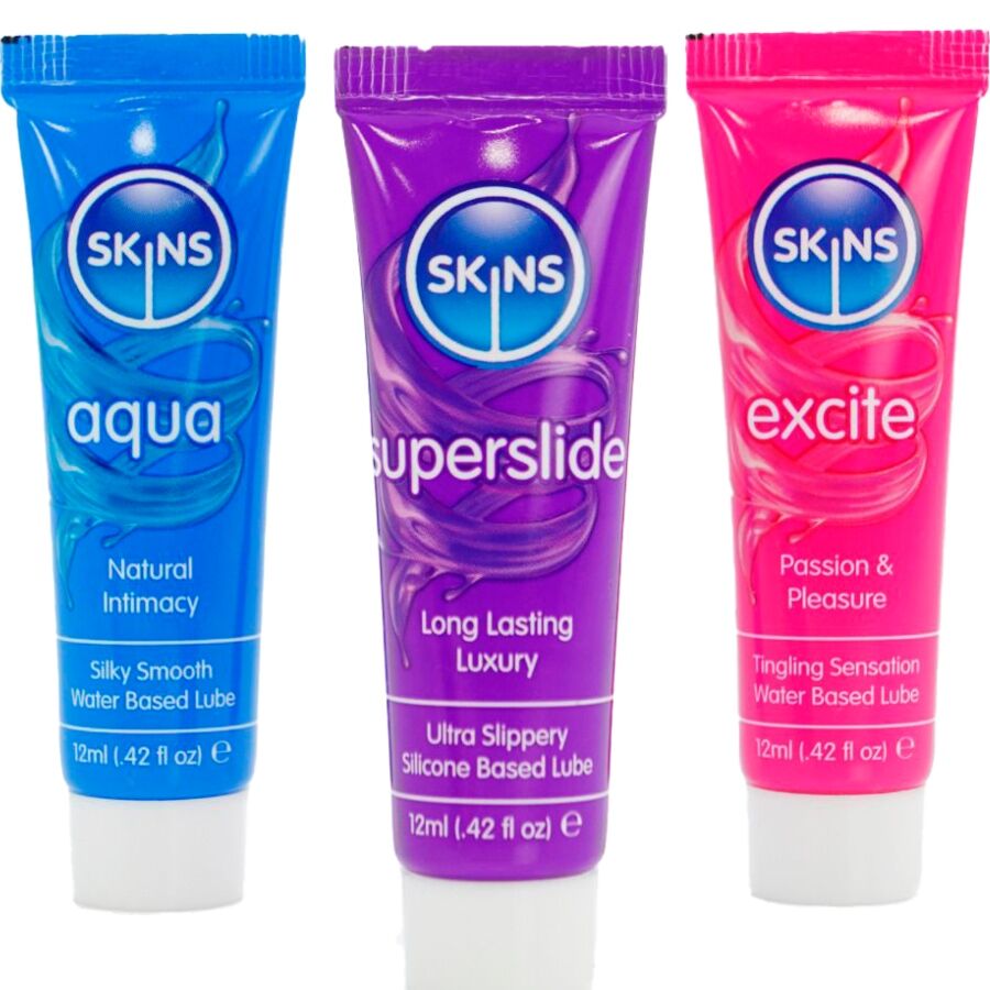 SKINS Vital Lubes Kit med Aqua, Superslide och Excite glidmedel 3 x 12 ml