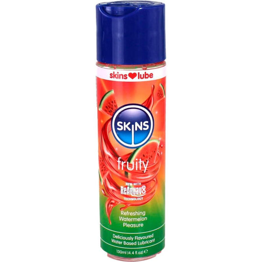 SKINS Fruity vattenbaserat glidmedel med smak av vattenmelon 130 ml