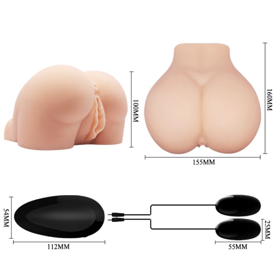 CRAZY BULL - REALISTISK VAGINA OCH ANUS MED VIBRATION POSITION 8