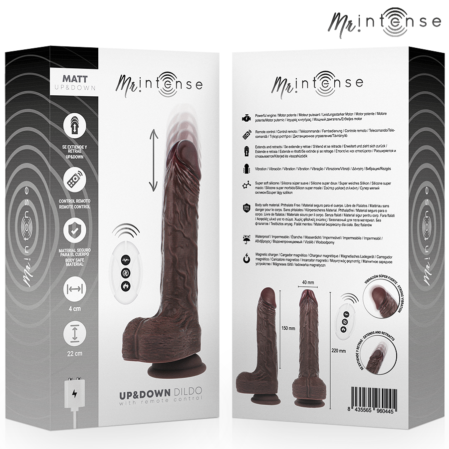 MR INTENSE MATT realistisk dildo med vibration och fjärrkontroll