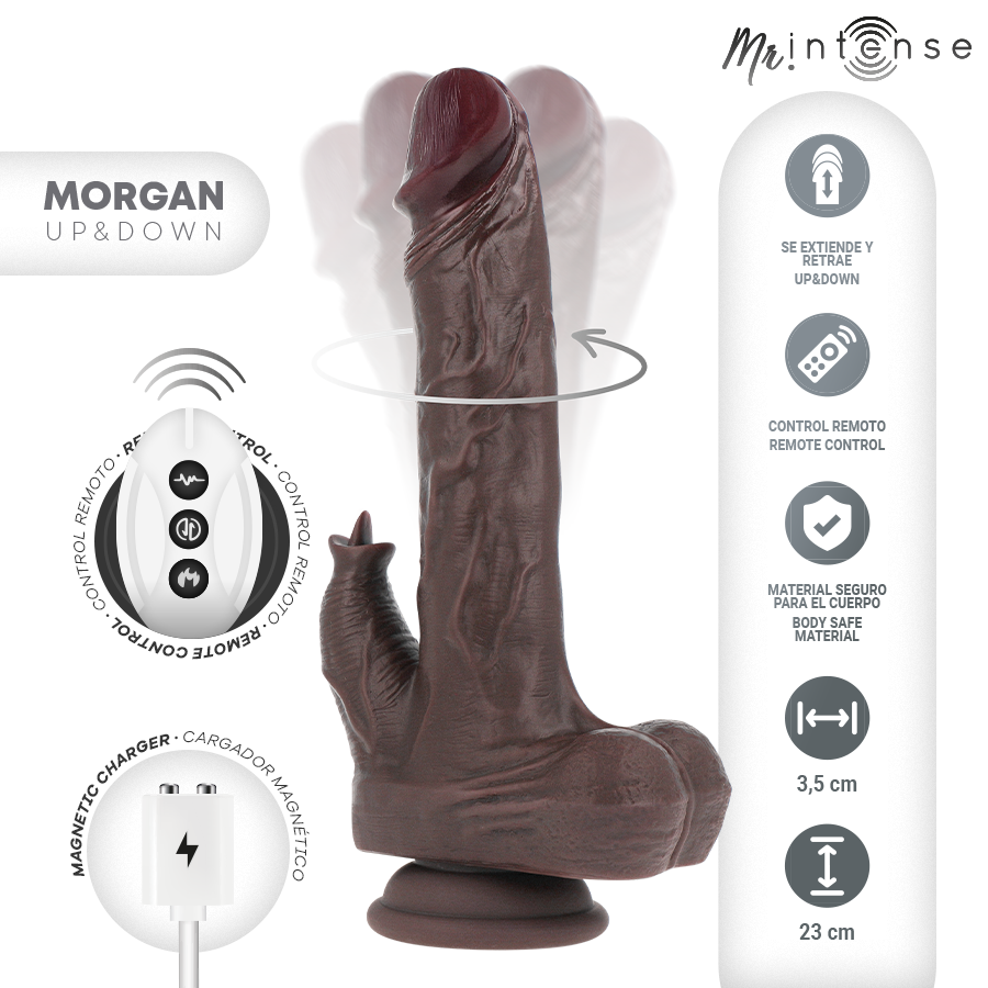 MR INTENSE MORGAN realistisk docka med vibration 23 cm