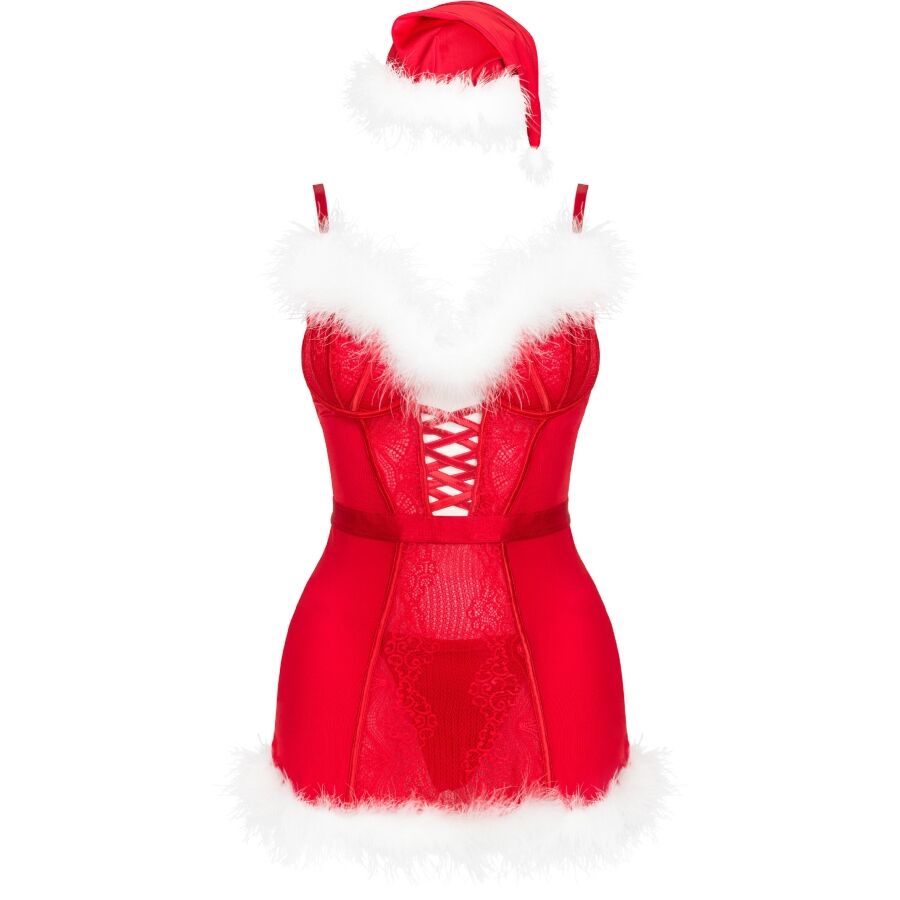 LIVCO CORSETTI FASHION - AGETHE LC 90607 CHEMISE + THONG + JULHATT L/XL