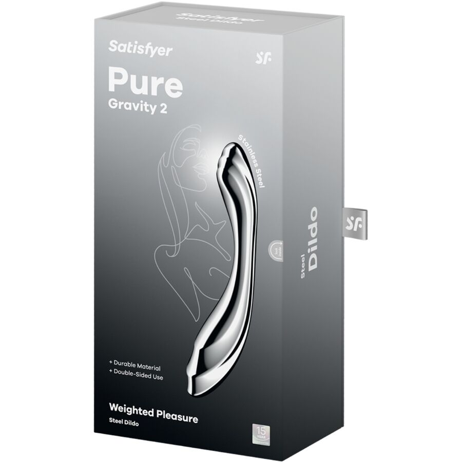 Dildo i rostfritt stål Pure Gravity 2 från Satisfyer
