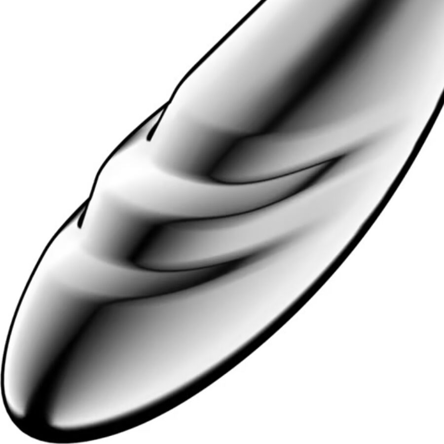 Dildo i rostfritt stål med dubbelsidig design