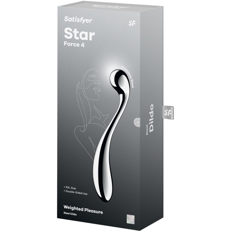 Star Force 4 dildo i rostfritt stål