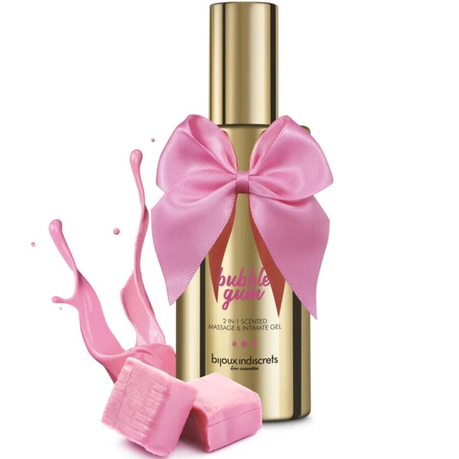 Bijoux Bubble Gum 2-i-1 doftande massage och intim gel 100 ml