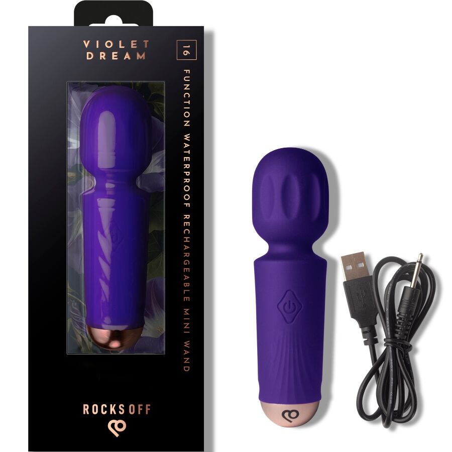 ROCKS-OFF Mini Återladdningsbar Vibrator Violett