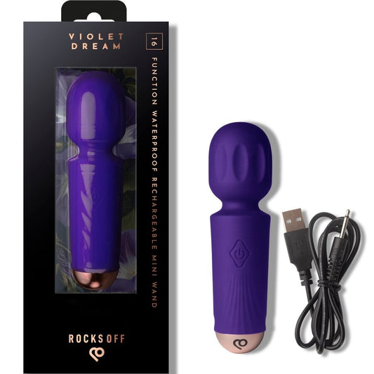 ROCKS-OFF Mini Återladdningsbar Vibrator Violett
