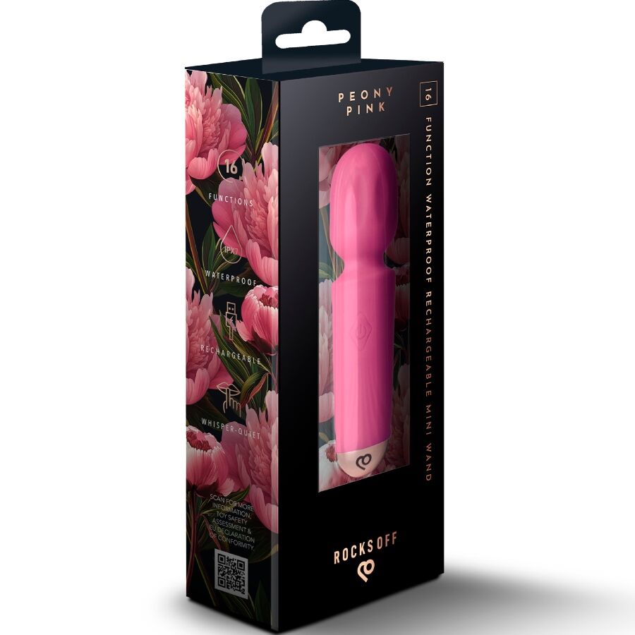 ROCKS-OFF Mini Rechargeable Wand i Peony Pink