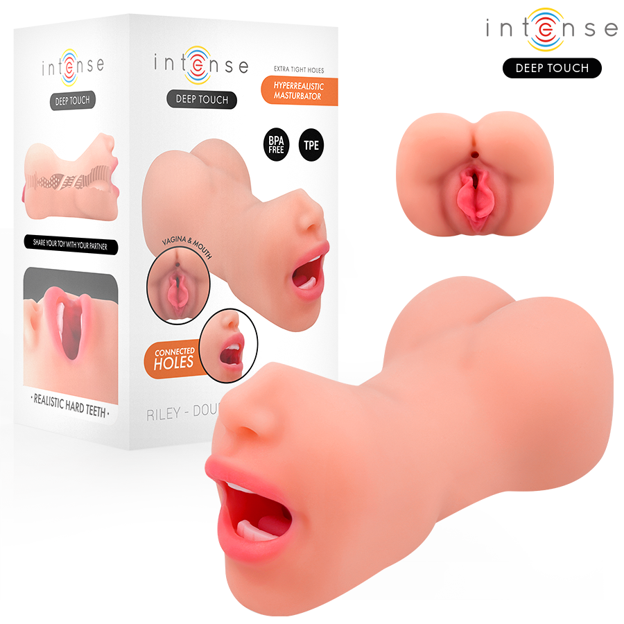 Riley Double Mouth & Vagina Masturbator från Intense