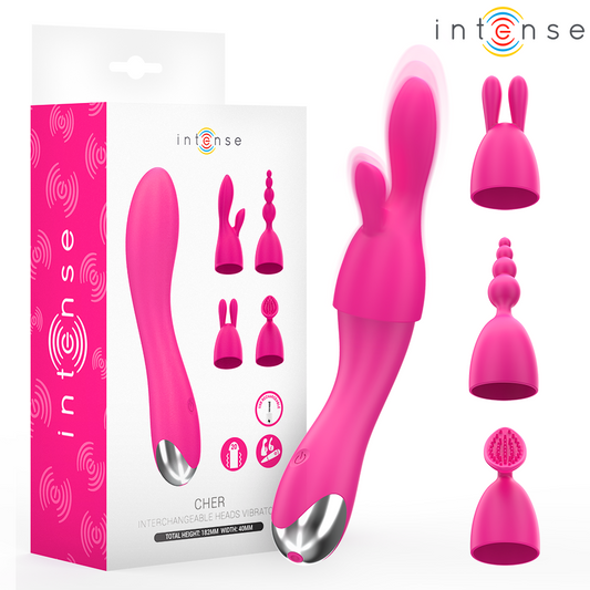 INTENSE Cher vibrator med bytbart huvud och 20 vibrationslägen