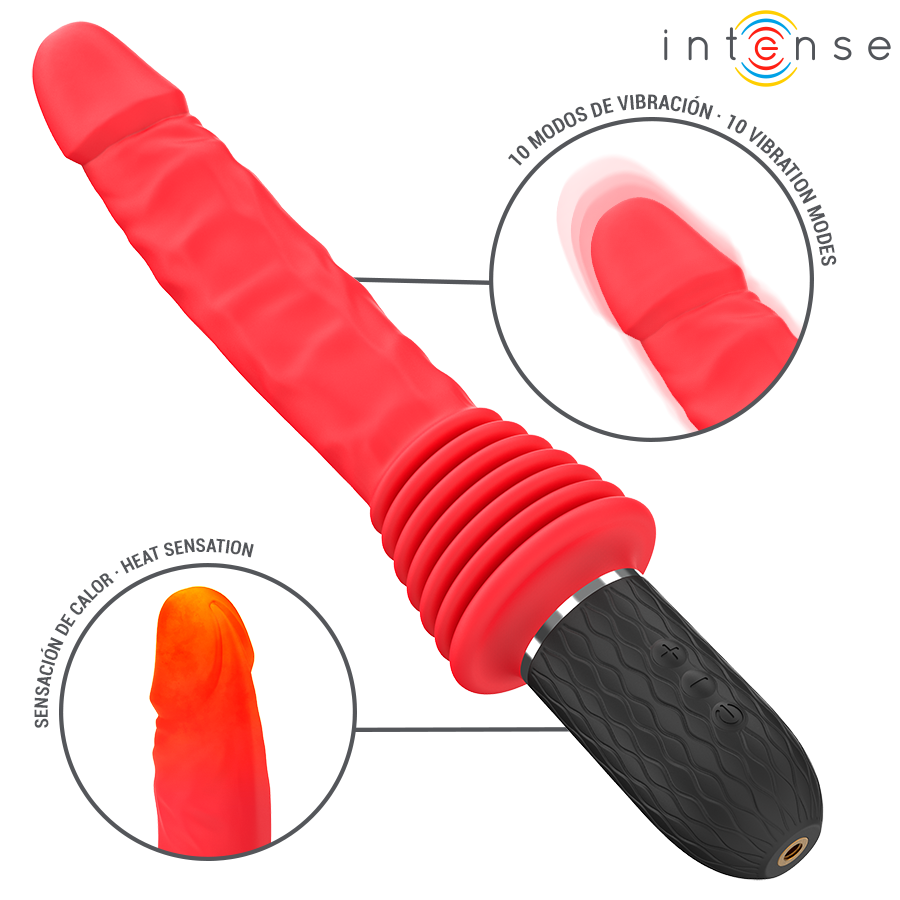 Fjärrkontrollerad vibrator med värme och tryckfunktion