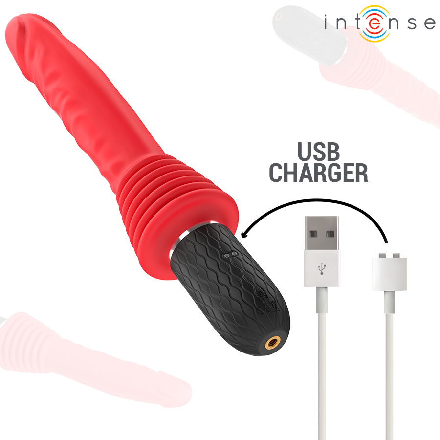 Fjärrkontrollerad vibrator med värme och tryckfunktion