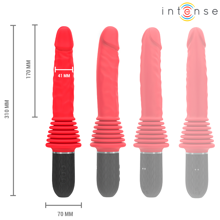 Fjärrkontrollerad vibrator med värme och tryckfunktion