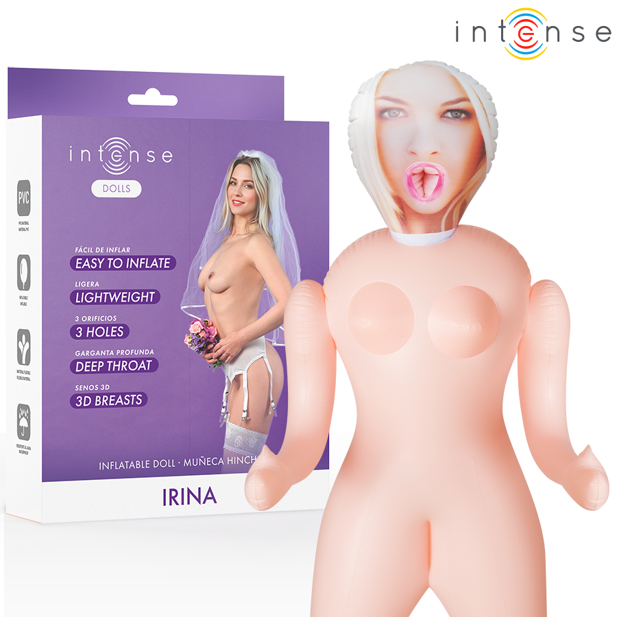 INTENSE DOLLS - IRINA INFLATABLE DOLL MED TRE ÖPPNINGAR