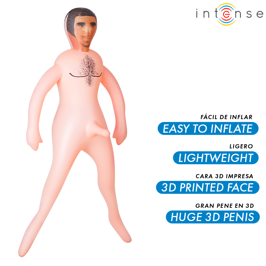 INTENSE DOLLS - ANTHONY INFLATABLE DOLL MED 3D PENIS