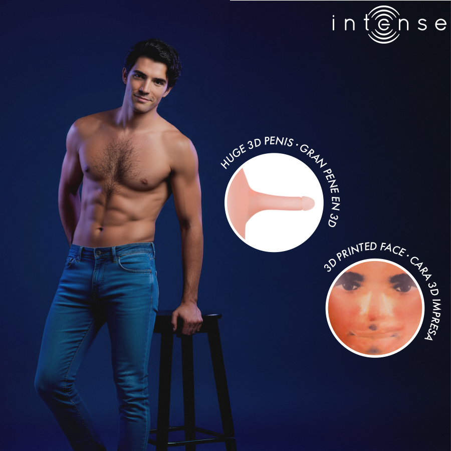 INTENSE DOLLS - ANTHONY INFLATABLE DOLL MED 3D PENIS