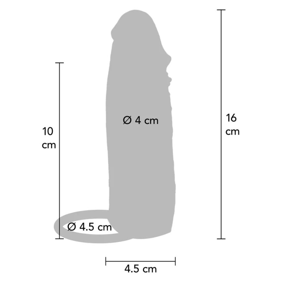 GET REAL vibrerande penisfodral i silikon, karamellfärg, 16 cm