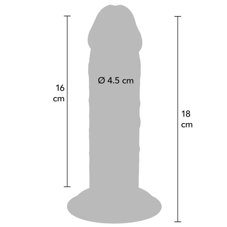 Get Real Deluxe TPE dong 18 cm, extra tjock och realistisk