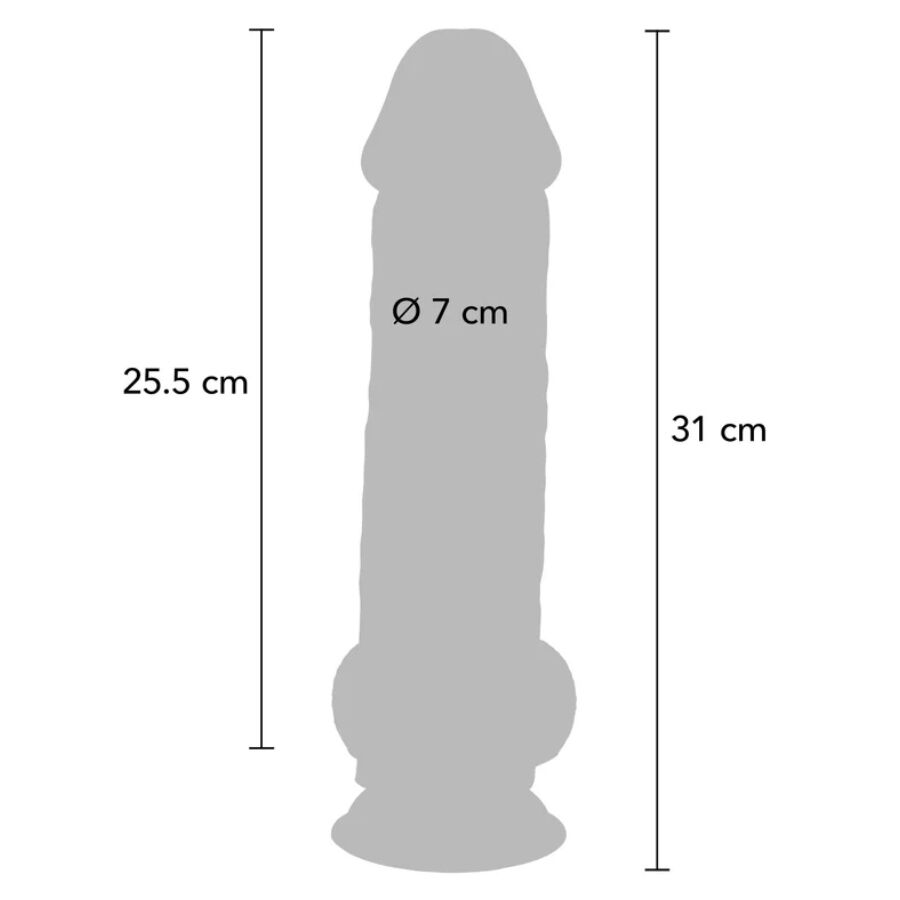 Get Real Deluxe realistisk penis med testiklar 31 cm