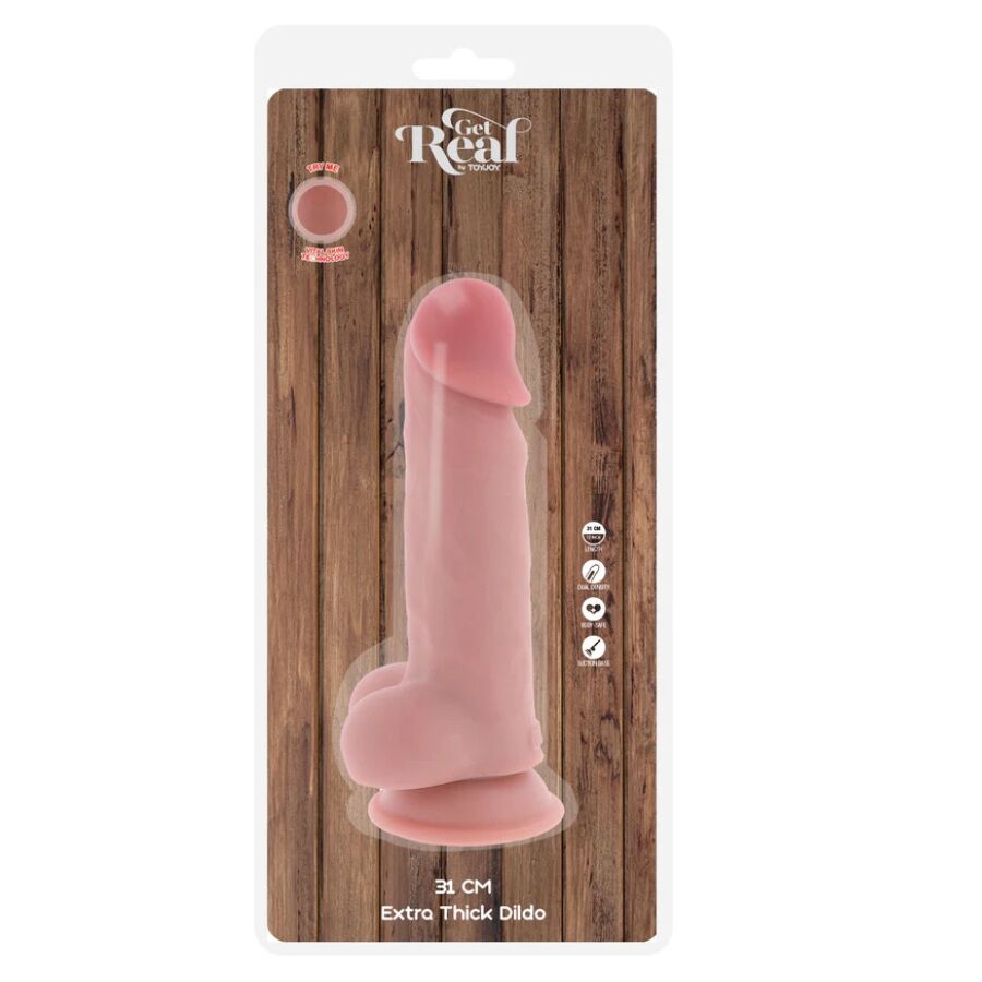 Get Real Deluxe realistisk penis med testiklar 31 cm