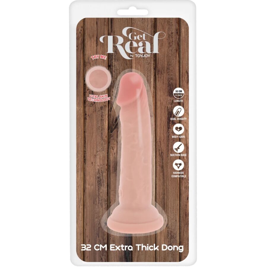Get Real Deluxe TPE Dong 32 cm, extra tjock och realistisk dildo