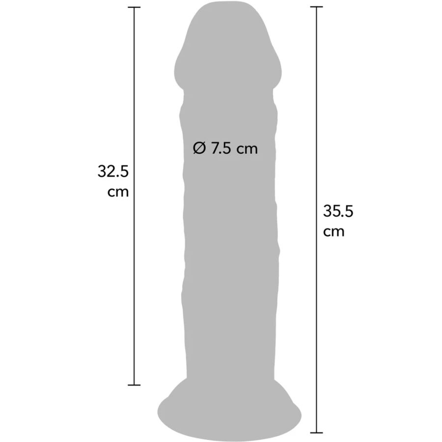 Get Real Deluxe TPE Dong 35,5 cm, extra tjock och realistisk
