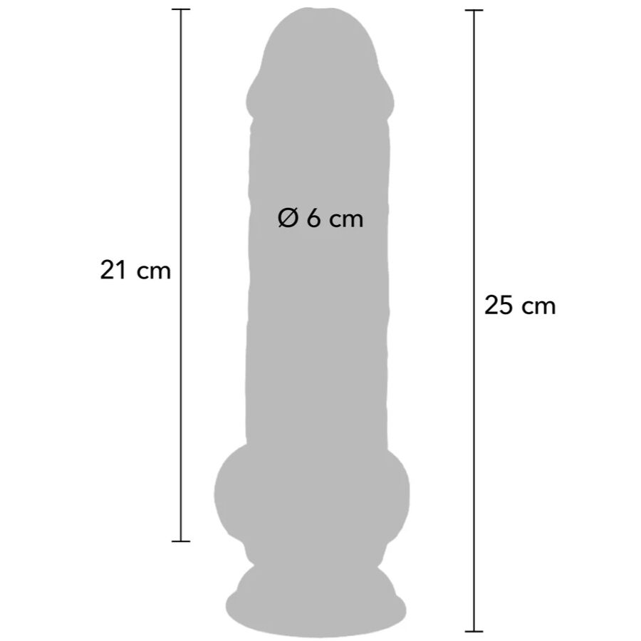 Get Real Deluxe realistisk penis med testiklar 25 cm
