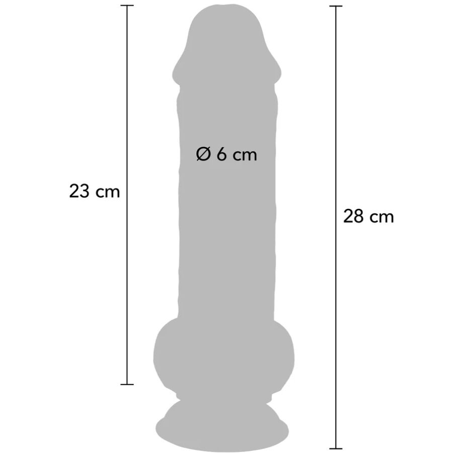 Get Real Deluxe realistisk penis med testiklar 28 cm