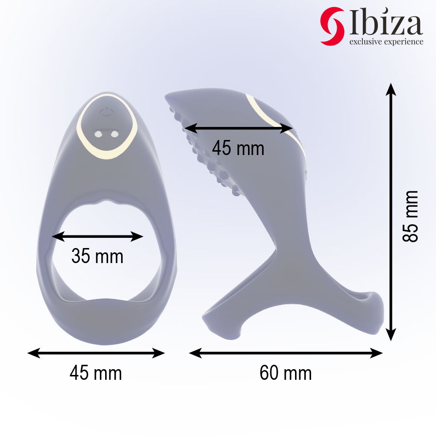 IBIZA multisensorisk penisring i medicinskt silikon