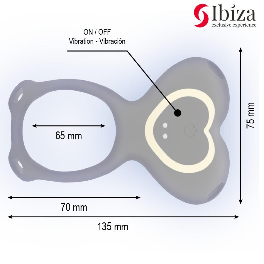 IBIZA Heart Panty Couple Vibrator med fjärrkontroll