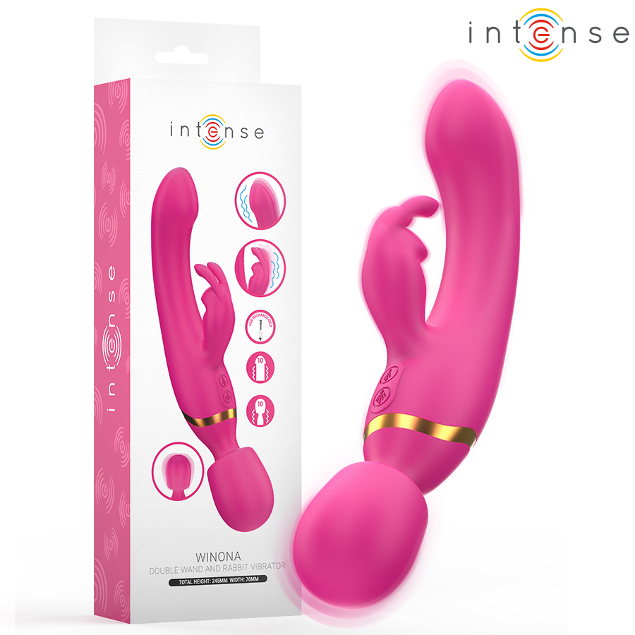 Winona dubbel vibrator Rabbit och Wand från Intense