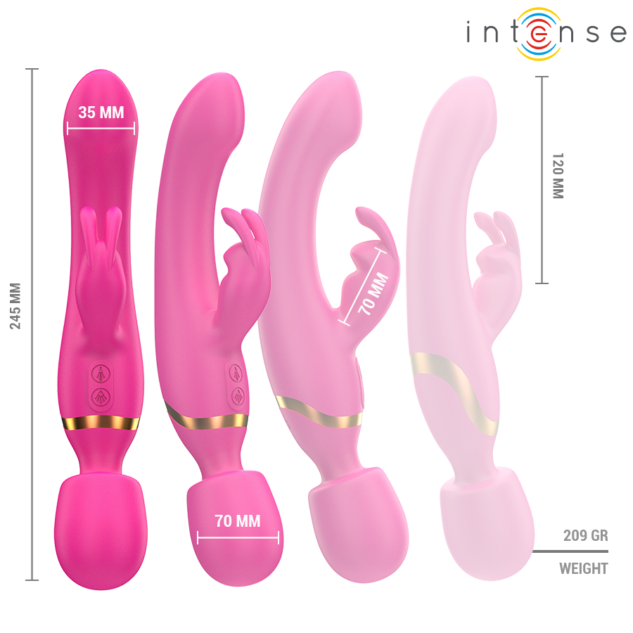 Winona dubbel vibrator Rabbit och Wand från Intense