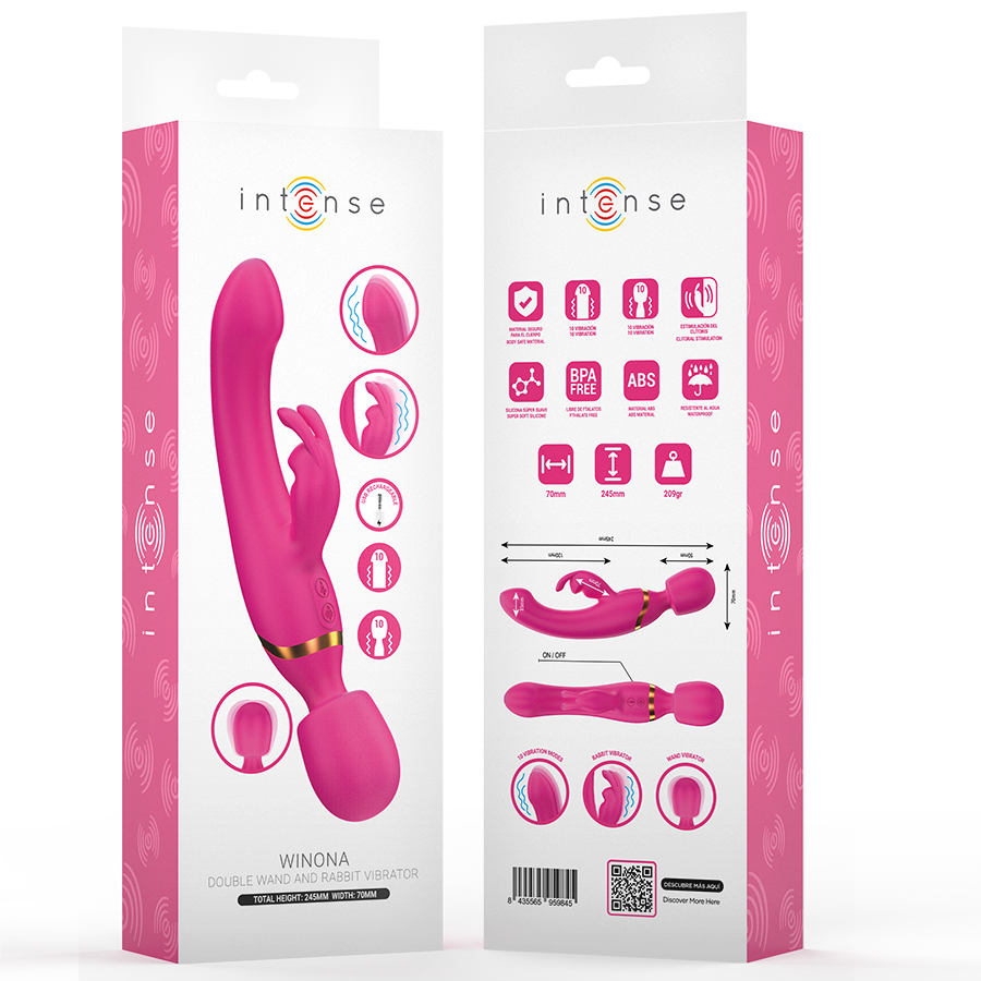 Winona dubbel vibrator Rabbit och Wand från Intense