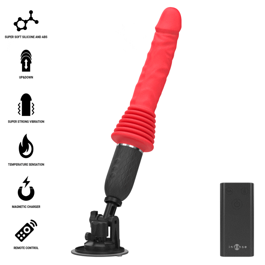 Fjärrkontrollerad vibrator med värme och tryckfunktion