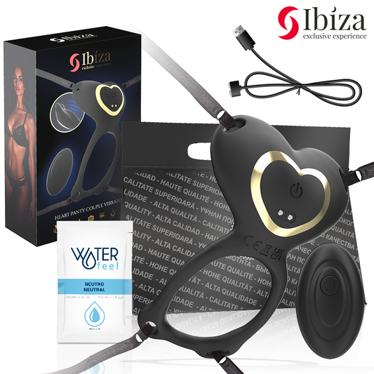 IBIZA Heart Panty Couple Vibrator med fjärrkontroll