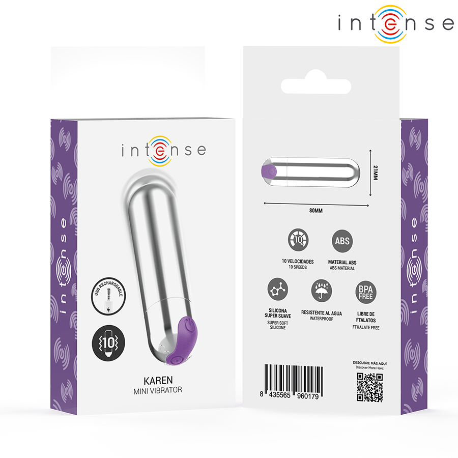 INTENSE Karen Mini återladdningsbar vibrator i silver