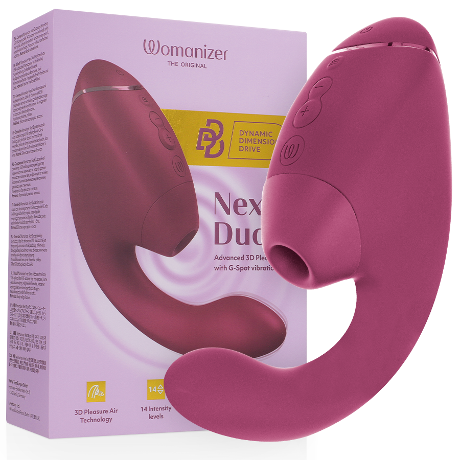 Womanizer Duo Next Dual Klitorisstimulator och G-punktsstimulator i dusky pink