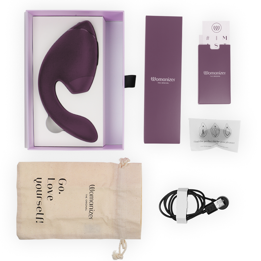 WOMANIZER DUO NEXT DUAL CLITORAL & G-SPOT STIMULATOR MÖRKLILA