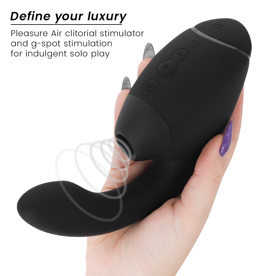 WOMANIZER DUO NEXT DUAL CLITORAL & G-SPOT STIMULATOR BLACK