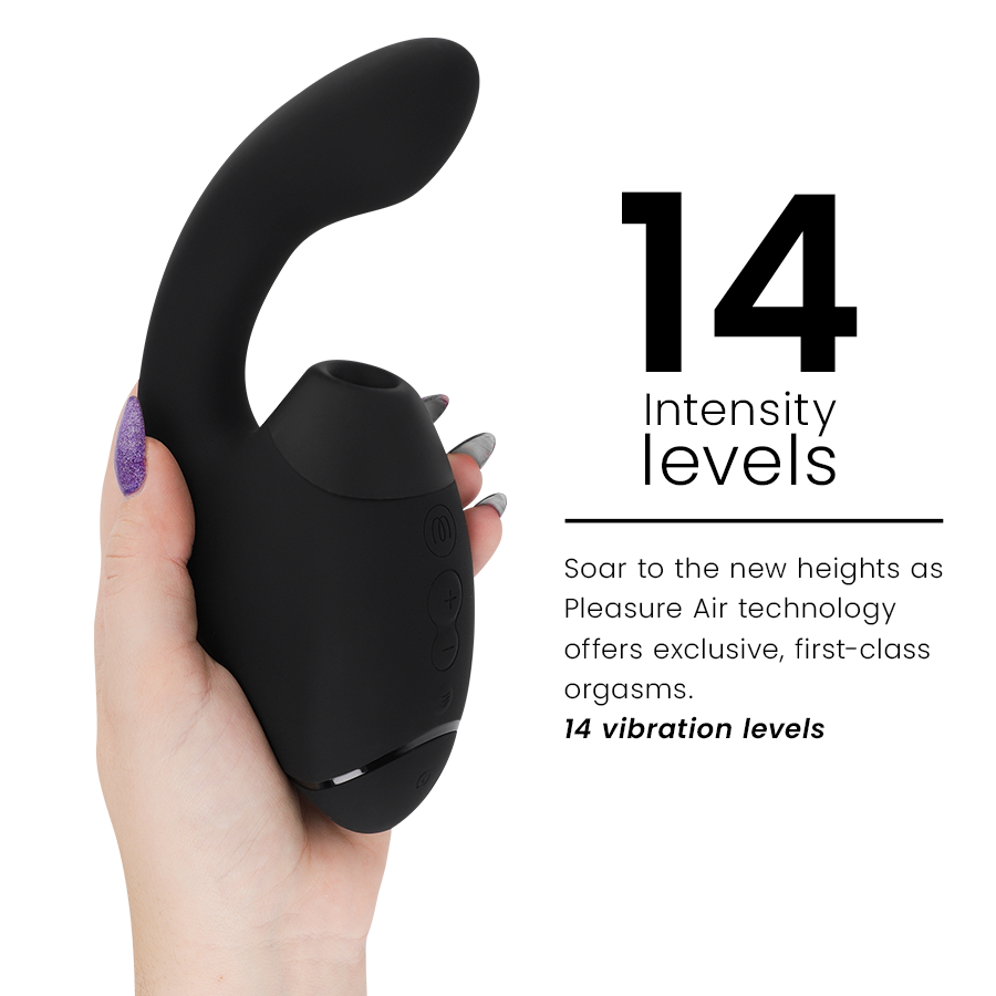 WOMANIZER DUO NEXT DUAL CLITORAL & G-SPOT STIMULATOR BLACK