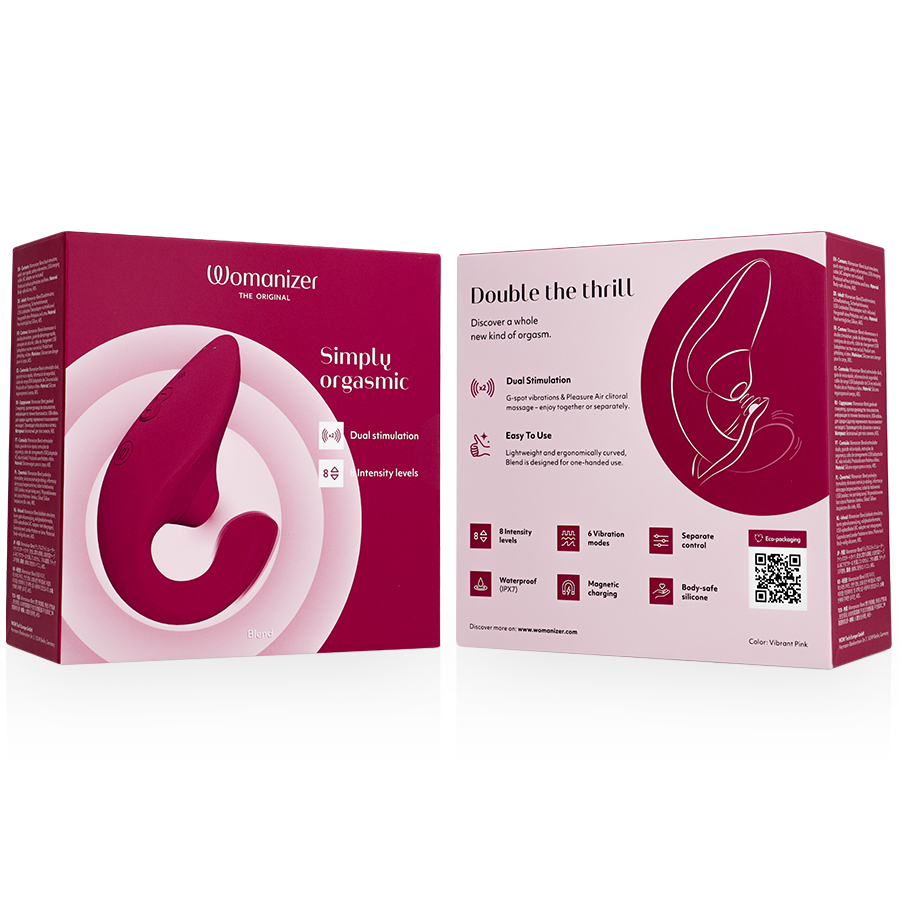 Womanizer Blend Rabbit Vibrator i färgen vibrant pink