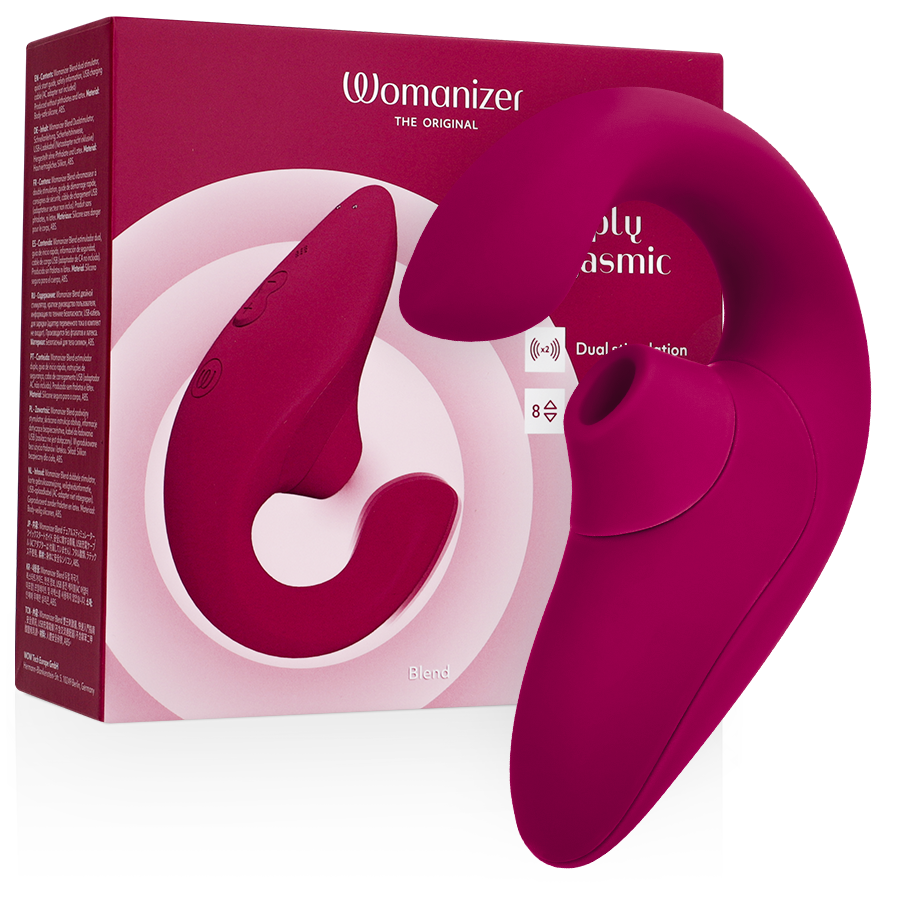 Womanizer Blend Rabbit Vibrator i färgen vibrant pink