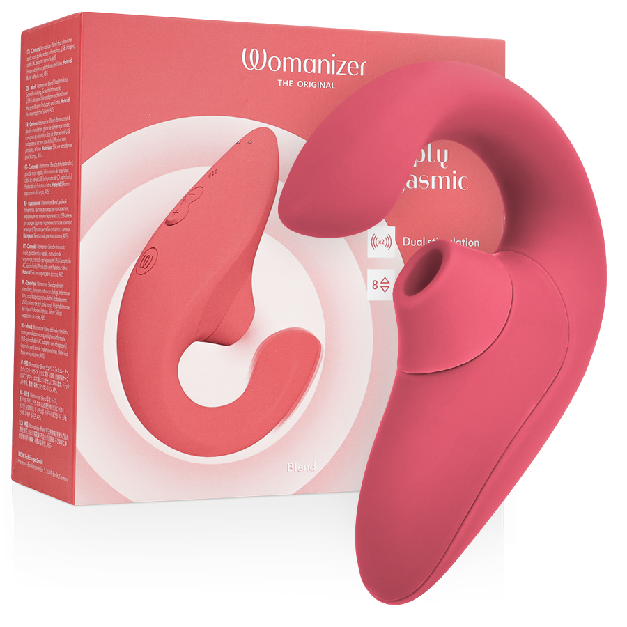 Womanizer Blend Rabbit Vibrator i färgen Vibrant Rose
